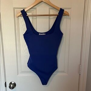 Good American Women's Scuba Tank Blue Bodysuit size Large